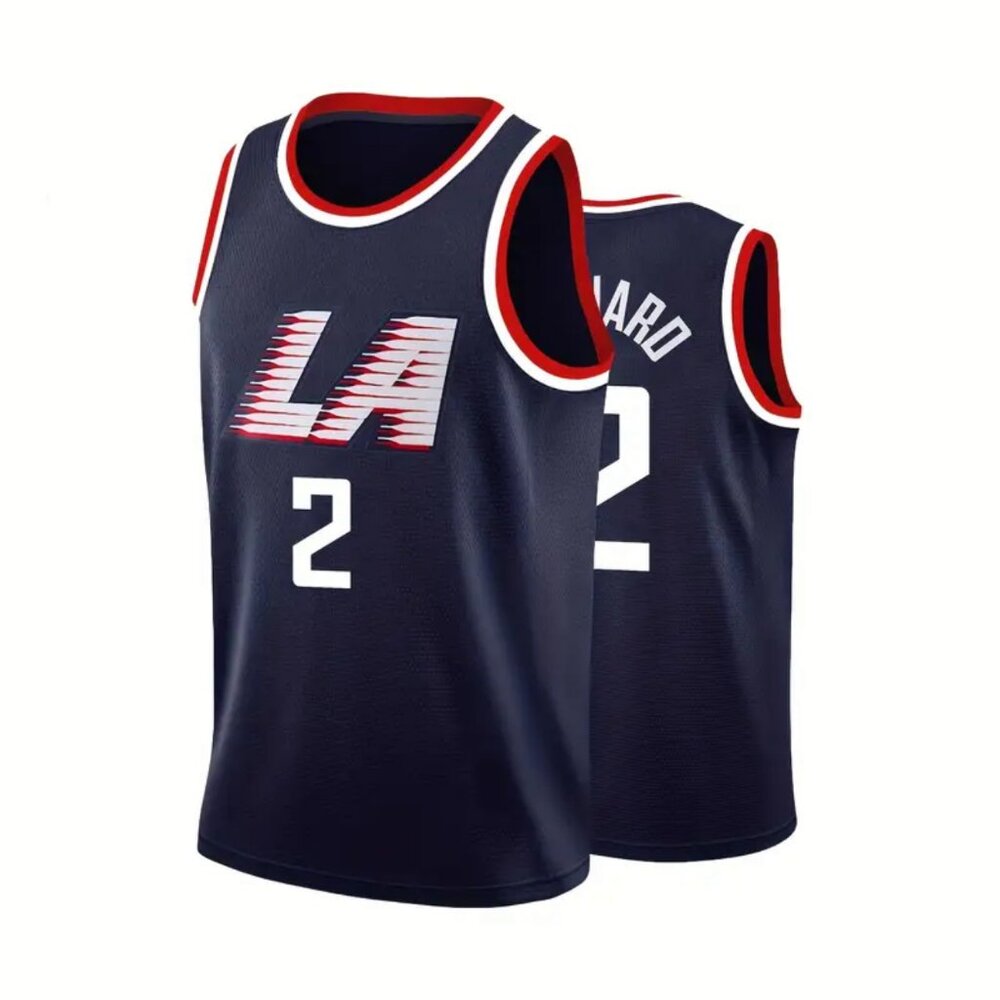 Los Angeles Clippers Kawhi Leonard #2 Stitched Basketball Jersey Men's Navy